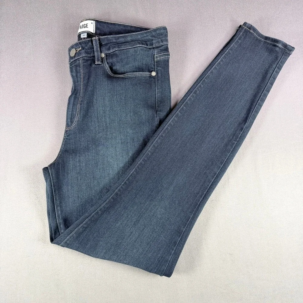 PAIGE Hoxton Ultra Skinny Women 31 Blue Mona High Rise Stretch Denim Jeans‎